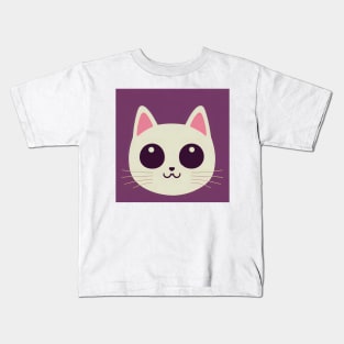 Cartoon cat character icon logo Kids T-Shirt